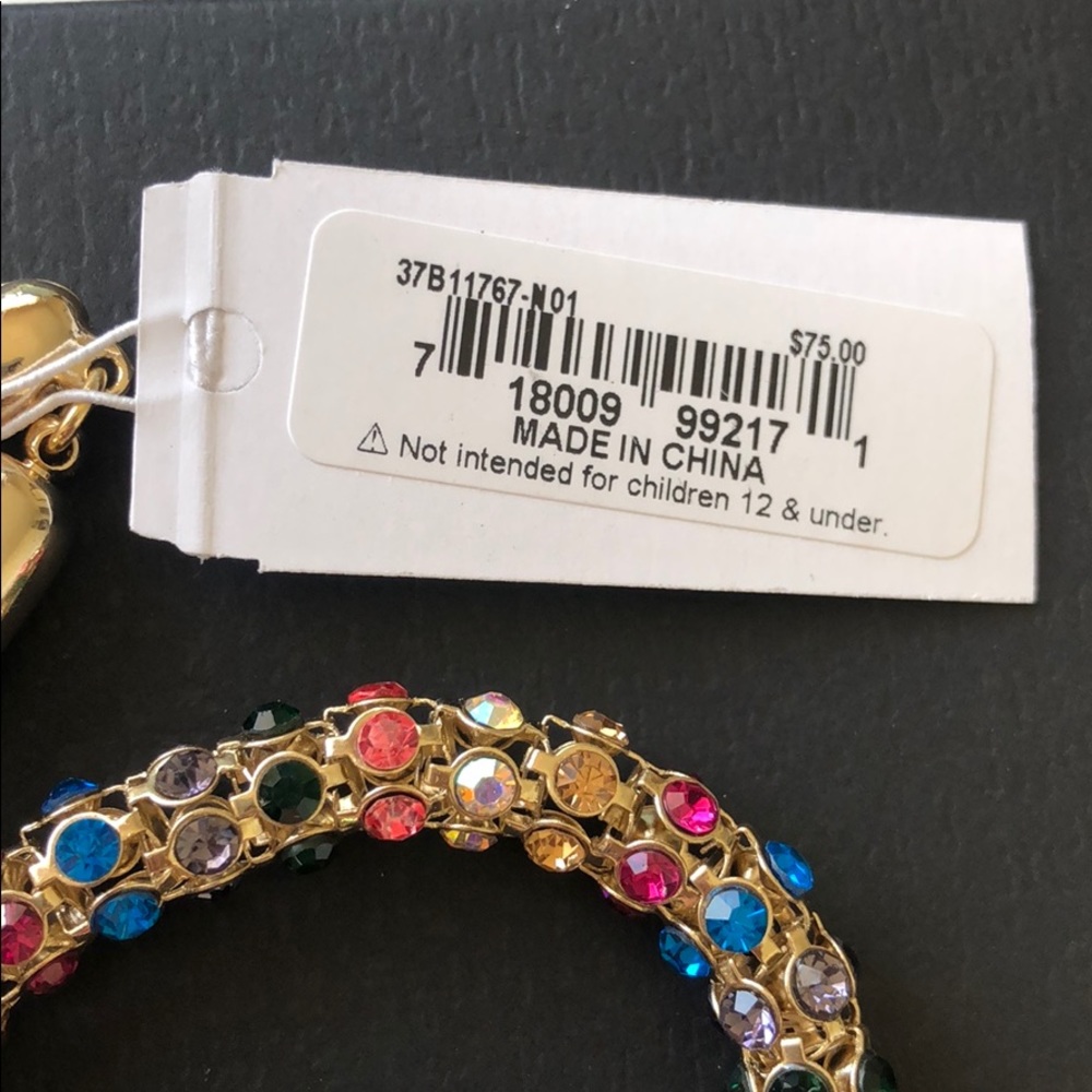 Betsey Johnson Mixed Stone Mesh Tube Long Necklace - Picture 6 of 7